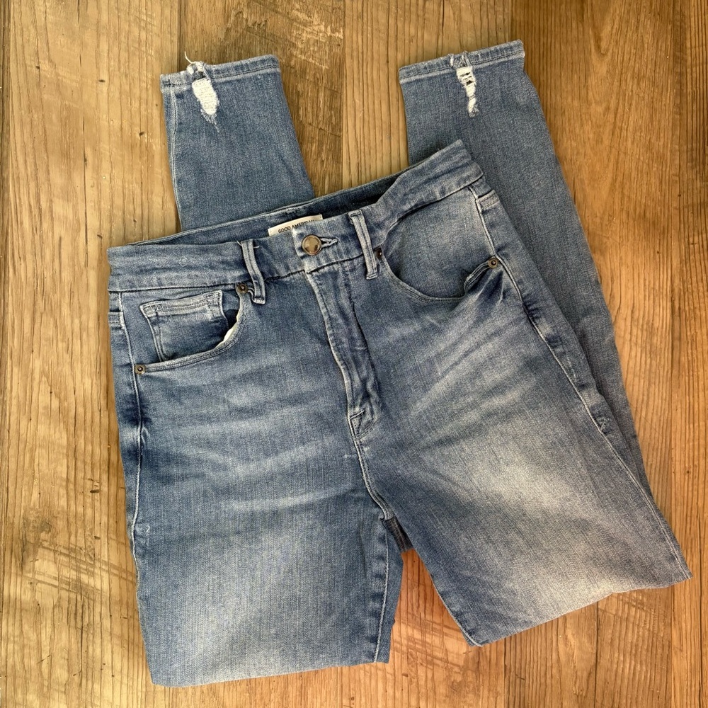 Good American Light Blue Skinny Jeans